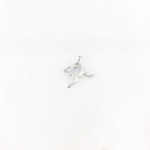 Vintage 925 Sterling Silber Kangaroo Charm Anhänger Halskette