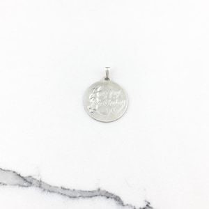 Vintage 925 Sterling Silver Happy Birthday Charm Pendant Necklace