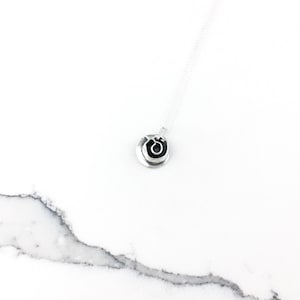 Vintage 925 Sterling Silver Modernist Spiral Pendant Necklace