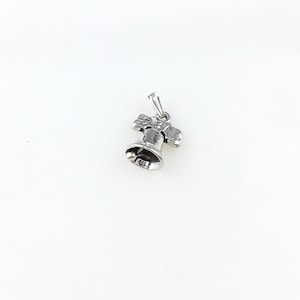 Vintage 925 Sterling Silver Liberty Bell Charm Pendant Necklace