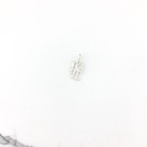 Vintage 925 Sterling Silver Love Charm Pendant Necklace