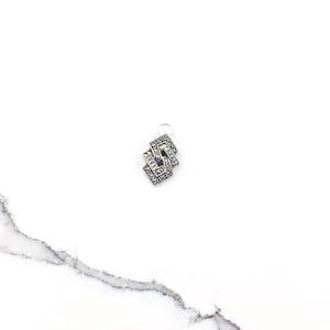 Vintage 925 Sterling Silver Judith Jack Marcasite Deco Minimal Pendant Necklace