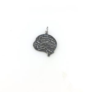 Vintage 925 Sterling Silver Hawaiian Islands Souvenir Charm Pendant Necklace