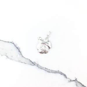Vintage 925 Sterling Silver Santa Claus Christmas Charm Pendant Necklace