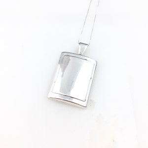 Vintage 925 Sterling Silver Modernist Brutalist Pendant Necklace
