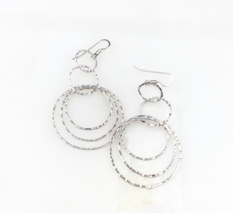 Vintage 925 Silver Hoop Earrings
