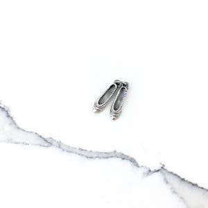 Vintage 925 Sterling Silver Ballet Slipper Shoe Dance Charm Pendant Necklace