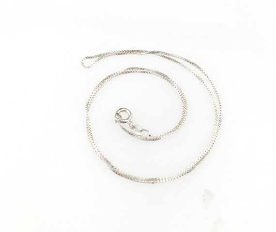 Vintage 925 Sterling Silver Womens Box Chain Link… - image 1