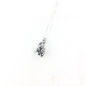 Vintage 925 Sterling Silver Mama Bear and Baby Bear Cub Charm Pendant Necklace