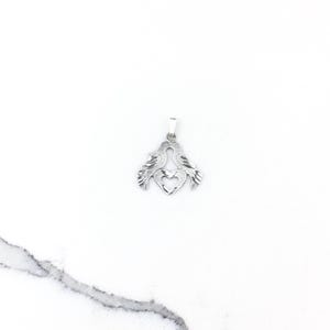 Vintage 925 Sterling Silver Dove Love Birds Charm Pendant Necklace