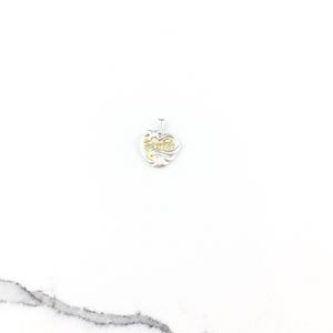 Vintage 925 Sterling Silver Gold Vermeil CZ Diamond Heart Pendant Necklace