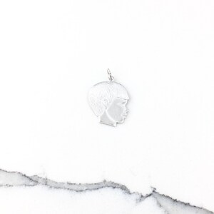 Vintage 925 Sterling Silver Boy Charm Pendant Necklace