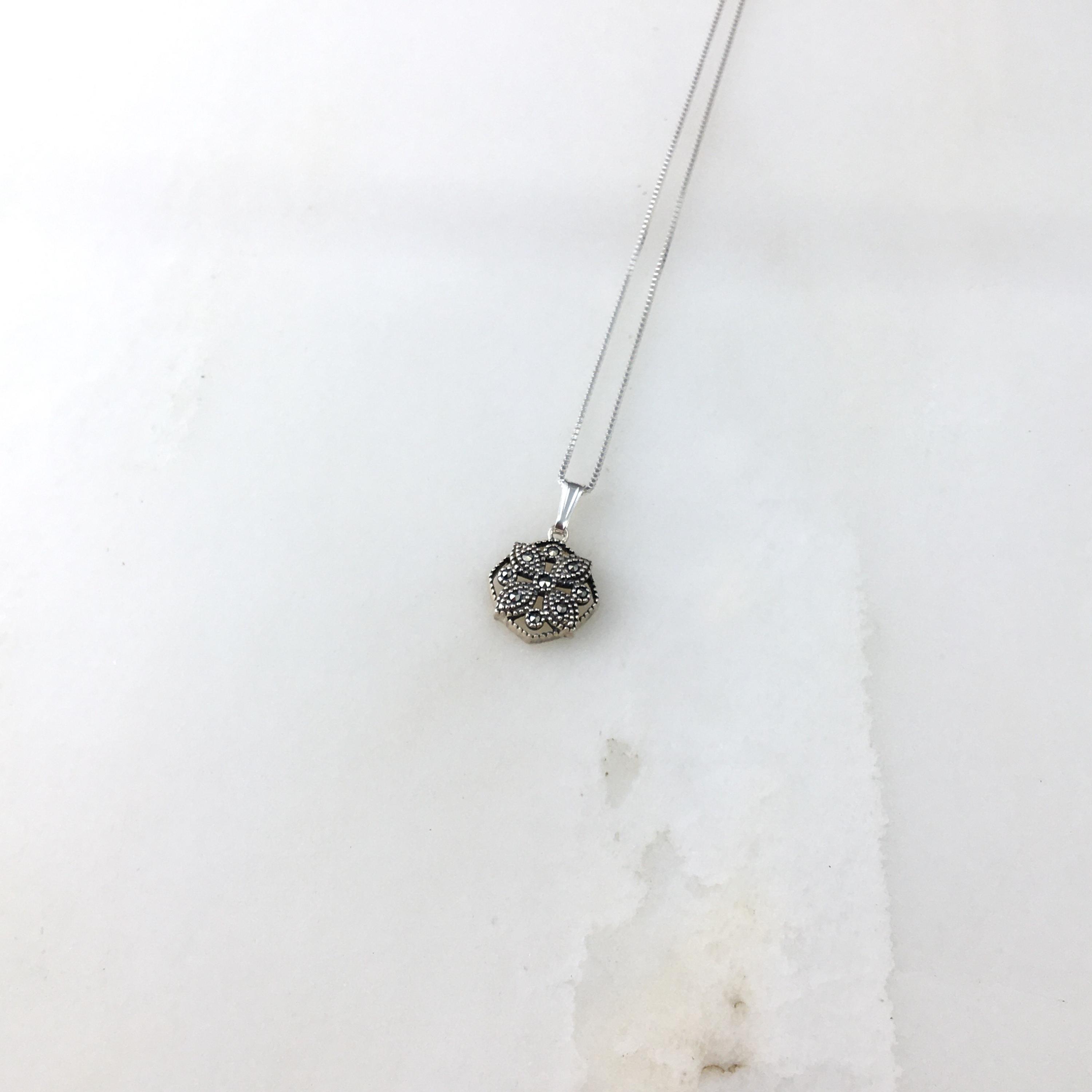 Withlovesilver 925 Sterling Silver Owl Pendant With Garnet & Marcasite - Dainty Gemstone Necklace - View #11