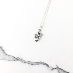 Vintage 925 Sterling Silber Schneemann Winter Weihnachten Charm Anhänger Halskette
