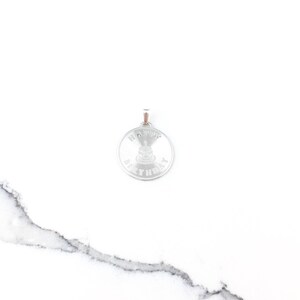 Vintage 925 Sterling Silver Happy Birthday Charm Pendant Necklace