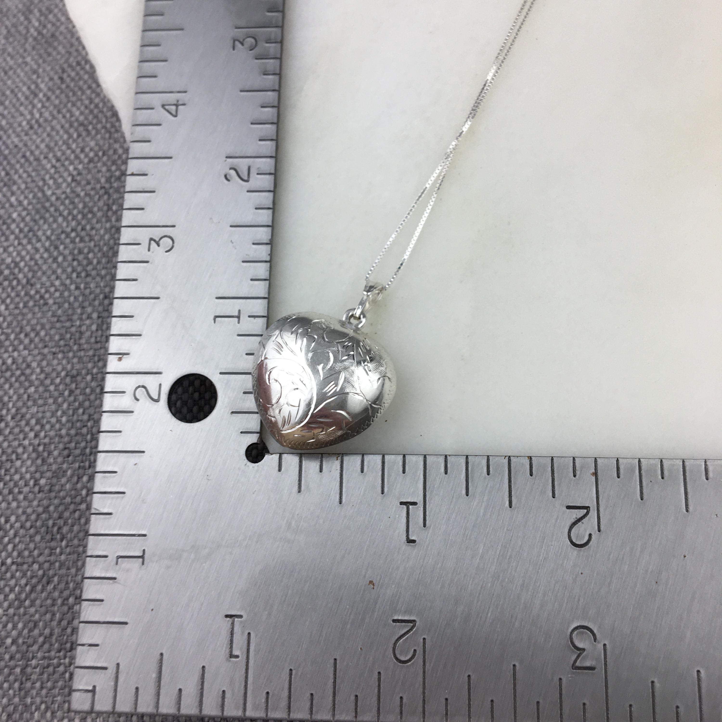 vintage パフィーハートネックレス sterling silver925 ヴィンテージ 925 スターリングシルバー パフィーハート エッチング