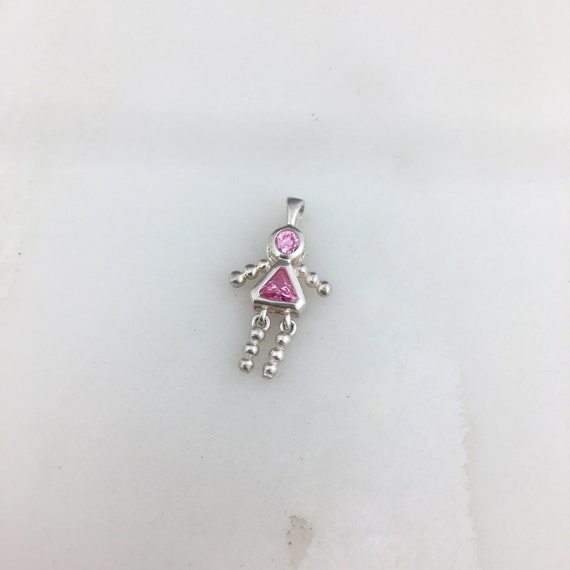 Vintage 925 Sterling Silver Pink Tourmaline Glass… - image 2