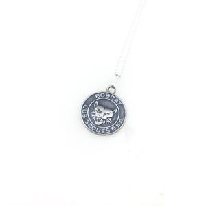 Vintage 925 Sterling Silver Bobcat Boy Cub Scouts Charm Pendant Necklace