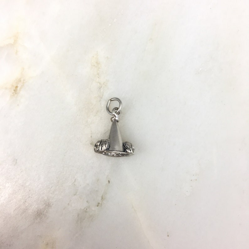 Vintage 925 Sterling Silver Cheerleader Megaphone Pom Pom Charm