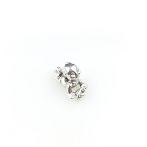Vintage 925 Sterling Silver Baby Crawling Charm Pendant Necklace