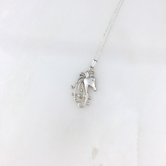 Vintage 925 Sterling Silver Unicorn Charm Pendant… - image 3