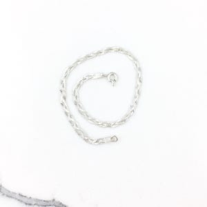 Vintage 925 Sterling Silber Kettenglied geflochtenes Armband Stapeln 18 cm