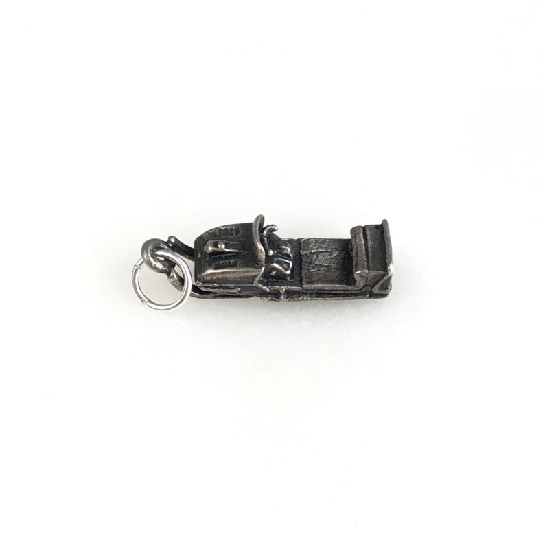 Vintage 925 Sterling Silver Snowmobile Charm Pendant