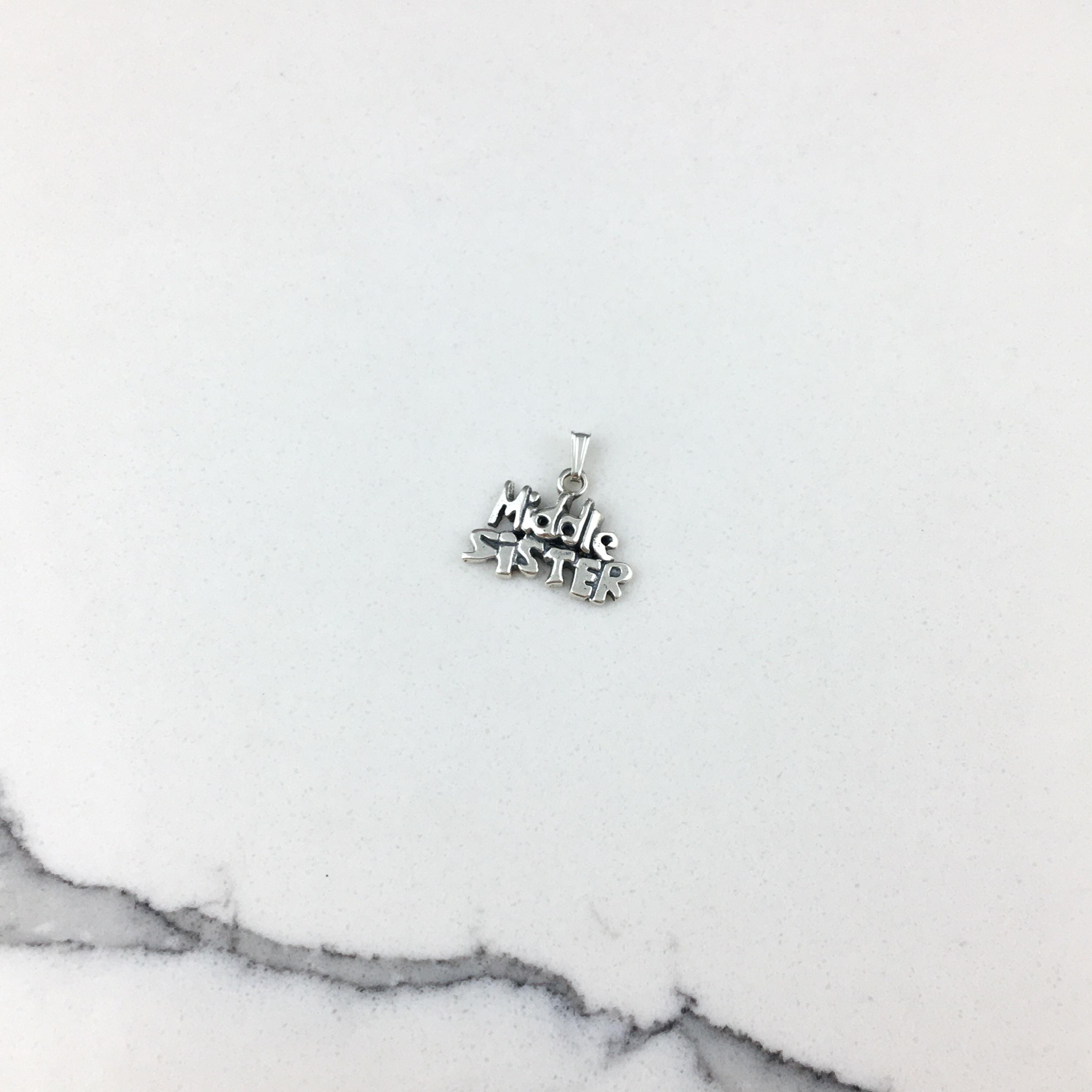 ヴィンテージ 925 スターリングシルバー ミドルシスター チャーム