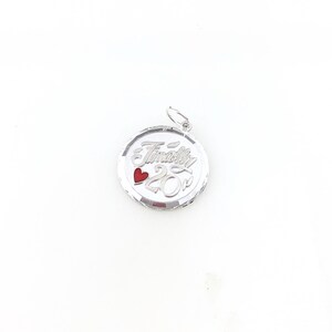 Vintage 925 Sterling Silver Finally 20 Birthday Charm Pendant Necklace