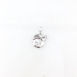 Vintage 925 Sterling Silver Santa Claus Christmas Charm Pendant Necklace