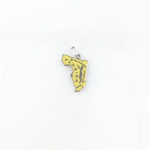 Vintage 925 Sterling Silver Florida State Charm Pendant Necklace