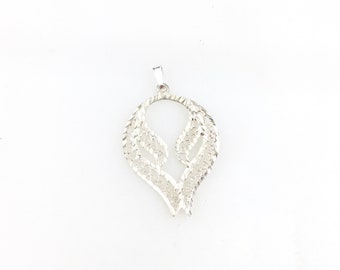 Vintage 925 Sterling Silver Filigree Minimal Pendant Necklace