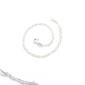 Vintage 925 Sterling Silber Kettenglied geflochtenes Armband Stapeln 18 cm