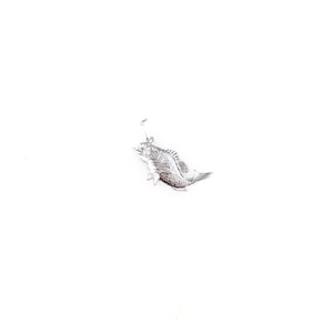 Vintage 925 Sterling Silver Fish Bass Trout Charm Pendant Necklace