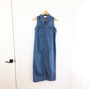 knee length dresses for ladies The Darling in Denim Midi Dress Large / Medium Wash
