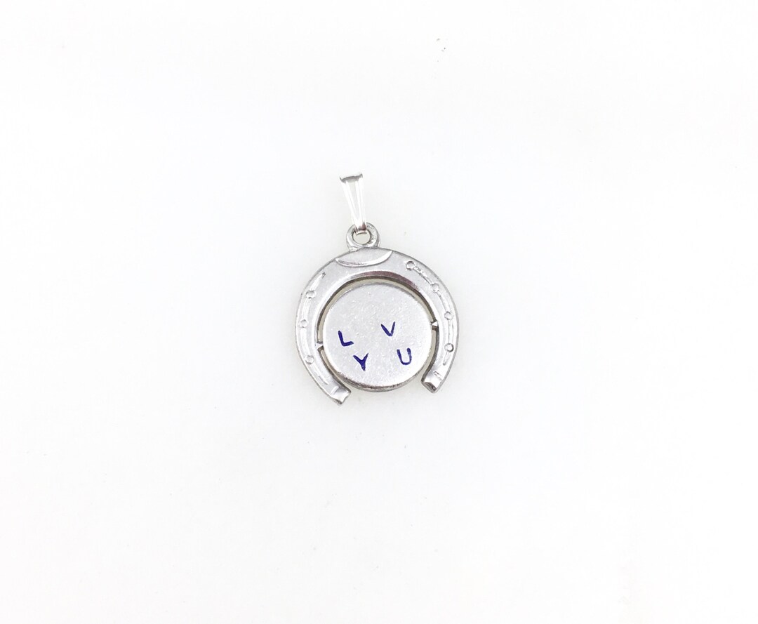 Vintage 925 Sterling Silber Ich liebe dich Spinner Charm Etsy.de