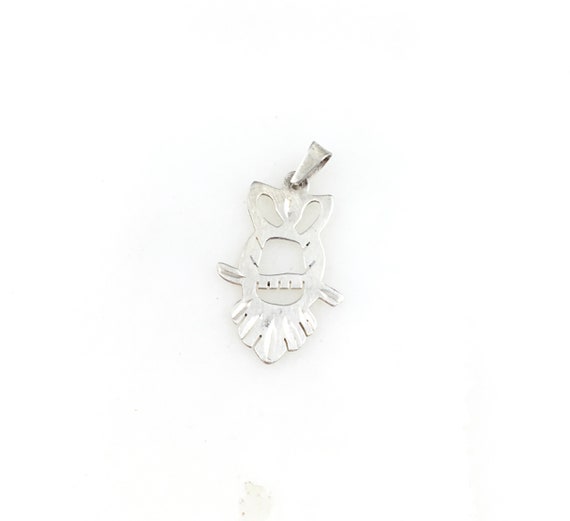 Vintage 925 Sterling Silver Owl Pendant Necklace - image 1