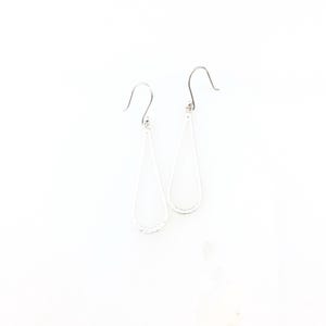 Vintage 925 Sterling Silver Mexico Minimal Teardrop Dangle Earrings