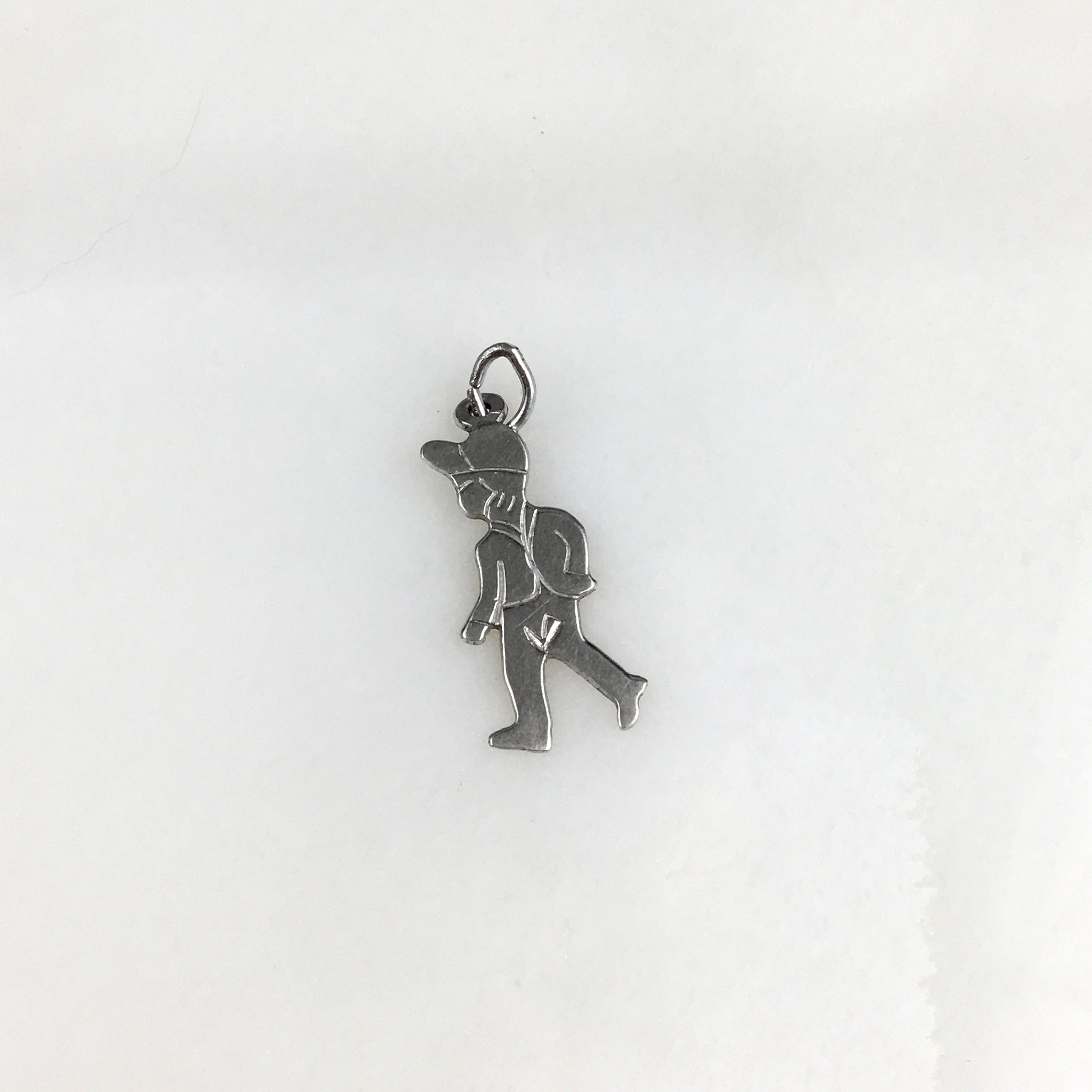 Vintage 925 Sterling Silver Boy Charm Pendant Necklace Etsy