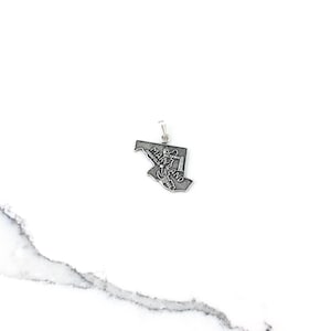 Vintage 925 Sterling Silver Maryland State Travel Souvenir Charm Pendant Necklace