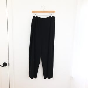 Talbots 16 Black Ankle Length Flowy Wide Leg Work Career Pants Women’s 16