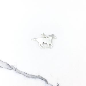 Vintage 925 Sterling Silver Horse Pendant Necklace