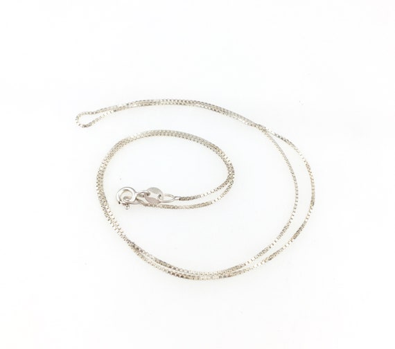 Vintage 925 Sterling Silver Womens Box Chain Link… - image 1