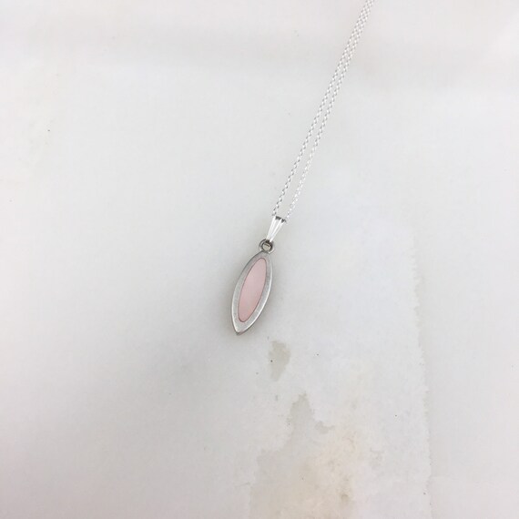 Vintage 925 Sterling Silver Teardrop Mother of Pe… - image 2