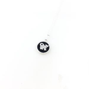 Vintage 925 Sterling Silver Cat Charm Pendant Necklace