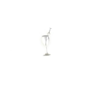 Vintage 925 Sterling Silver Wine Goblet Chalice Charm Pendant Necklace