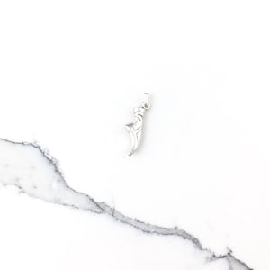 Vintage 925 Sterling Silver Ballet Slipper Shoe Dance Charm Pendant Necklace