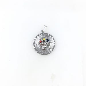 Vintage 925 Sterling Silver Happy Birthday Charm Pendant Necklace