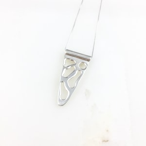 Vintage 925 Sterling Silver Minimal Geometric Pendant Necklace