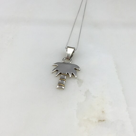 Vintage 925 Sterling Silver Palm Tree Tropical Be… - image 3